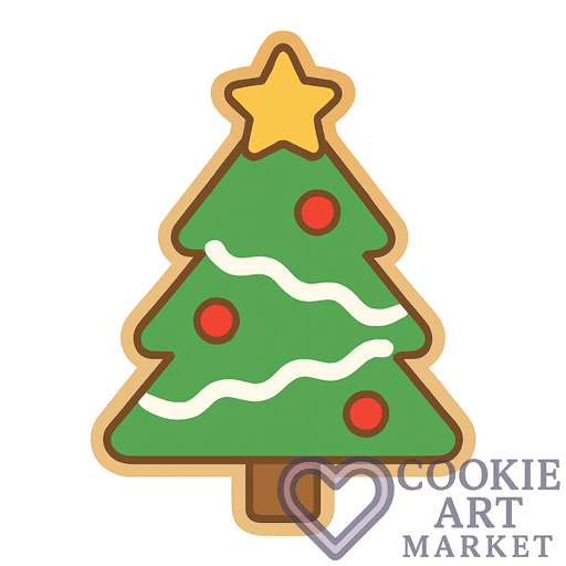 Holiday Tree Cookie Cutter Art