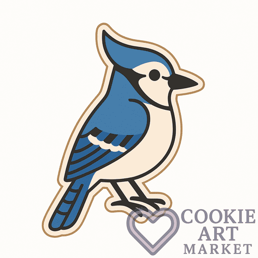 Whimsical Blue Jay Baking