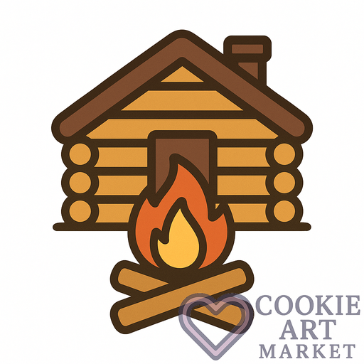 Cozy Cabin – Winter’s Campfire Glow