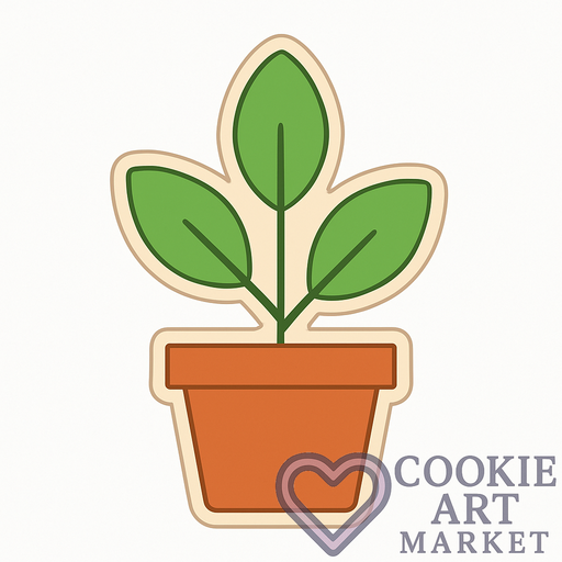 Potted Plant – Simple Greenery for Cookie Lovers