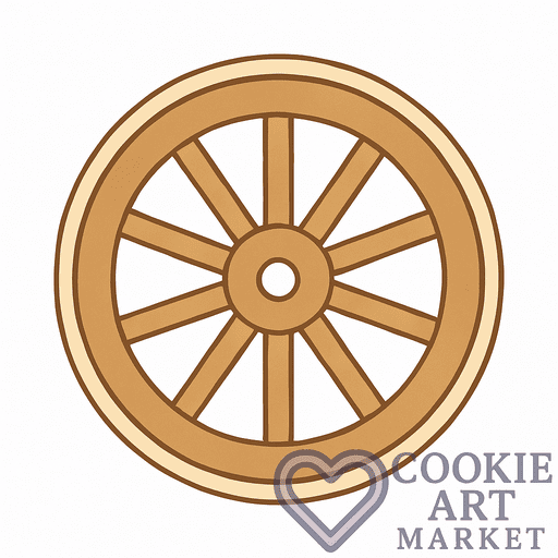 Festive Wagon Wheel Cookie Design